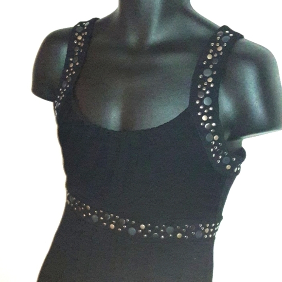 Fit and Flirty Black Dress w/ Metallic Accents, M - Picture 6 of 8